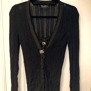 Dolce & Gabbana black cardigan twin set